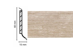 Плинтус Плинтус на деревянной основе Dollken S-60 flex life top 2485 s. oak white фото 1 | FLOORDEALER
